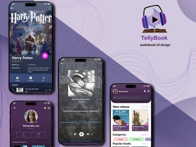 Audiobook UI/UX mobile app design